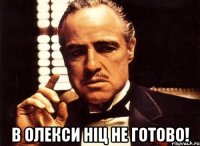  В Олекси ніц не готово!