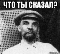 что ты сказал? 