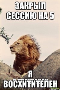 Закрыл сессию на 5 Я восхитителен