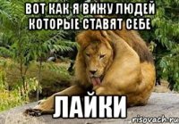 Вот как я вижу людей которые ставят себе лайки