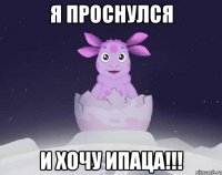 я проснулся и хочу ипаца!!!