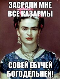 засрали мне все казармы совей ебучей богодельней!