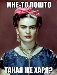 мне-то пошто такая же харя?