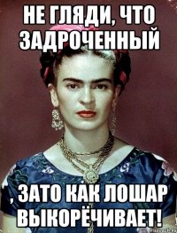 Не гляди, что задроченный , ЗАТО как лошар выкорёчивает!
