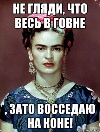 Не гляди, что весь в говне , ЗАТО восседаю на коне!