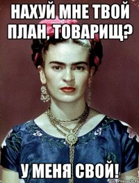 Нахуй мне твой план, товарищ? У меня СВОЙ!