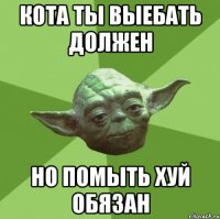 Кота ты выебать должен Но помыть хуй обязан