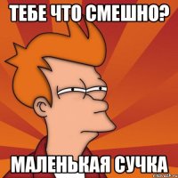 Тебе что смешно? маленькая сучка