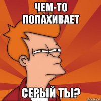 чем-то попахивает серый ты?