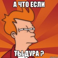 А что если Ты дура ?