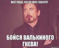 моё лицо, когда мне говорят Бойся Валькиного гнева!