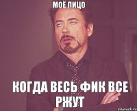 моё лицо когда весь фик все ржут