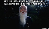 Обучение - это специально организованный, целенаправленный и управляемый процесс 