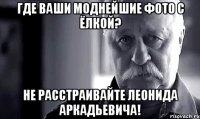 ГДЕ ВАШИ МОДНЕЙШИЕ ФОТО С ЁЛКОЙ? Не расстраивайте Леонида Аркадьевича!