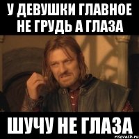 У девушки главное не грудь а глаза шучу не глаза