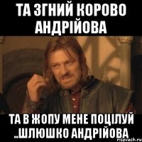 ТА ЗГНИЙ КОРОВО АНДРІЙОВА ТА В ЖОПУ МЕНЕ ПОЦІЛУЙ ..ШЛЮШКО АНДРІЙОВА