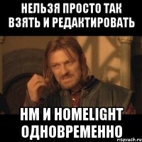 нельзя просто так взять и редактировать HM и HomeLight одновременно