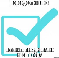 Новое достижение! Пережить празднование Нового Года