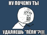 НУ ПОЧЕМУ ТЫ УДАЛЯЕШЬ "ПЁПЯ"?(((