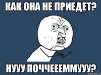 Как она не приедет? НУУУ ПОЧЧЕЕЕММУУУ?