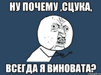 НУ ПОЧЕМУ ,СЦУКА, ВСЕГДА Я ВИНОВАТА?