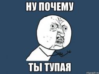 ну почему ты тупая