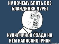 ну почему блять все бландинки дуры купил iphon сзади на нём написано IPHAn