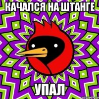 качался на штанге упал