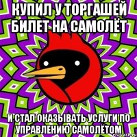 купил у торгашей билет на самолёт и стал оказывать услуги по управлению самолётом