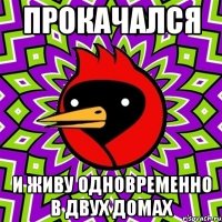 прокачался и живу одновременно в двух домах