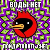 ВОДЫ НЕТ пойду топить снег