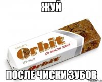 жуй после чиски зубов