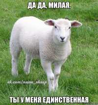 да да, милая, ты у меня единственная