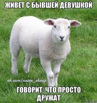живет с бывшей девушкой говорит, что просто дружат