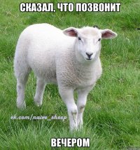 сказал, что позвонит вечером