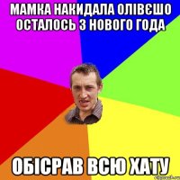 мамка накидала олівєшо осталось з нового года обісрав всю хату