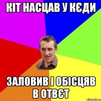 кіт насцав у кєди заловив і обісцяв в отвєт