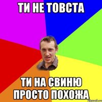 ти не товста ти на свиню просто похожа