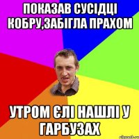 Показав сусідці кобру,забігла прахом утром єлі нашлі у гарбузах