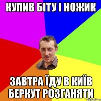 КУПИВ БІТУ І НОЖИК ЗАВТРА ЇДУ В КИЇВ БЕРКУТ РОЗГАНЯТИ