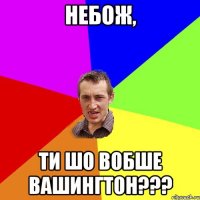 небож, ти шо вобше вашингтон???