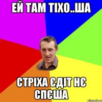 Ей там тіхо..ша стріха єдіт нє спєша