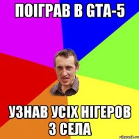 поіграв в GTA-5 узнав усіх нігеров з села