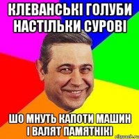 Клеванські голуби настільки сурові Шо мнуть капоти машин і валят памятнікі