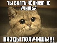 ТЫ БЛЯТЬ ЧЁ НИХУЯ НЕ УЧИШЬ? ПИЗДЫ ПОЛУЧИШЬ!!!!