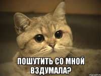  пошутить со мной вздумала?