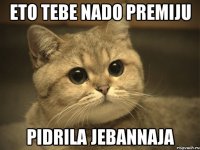 ETO TEBE NADO PREMIJU PIDRILA JEBANNAJA