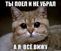 Ты поел и не убрал А я, всё вижу