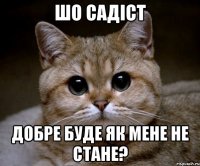 ШО САДІСТ ДОБРЕ БУДЕ ЯК МЕНЕ НЕ СТАНЕ?