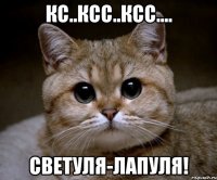 Кс..ксс..ксс.... Светуля-Лапуля!